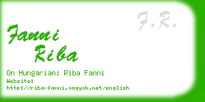 fanni riba business card